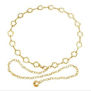 Gold Clover Leaf Waist Chain Belt